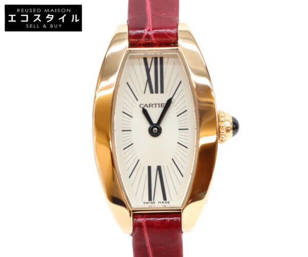 Cartier カルティエ W1537238 Lanières mini Tonneau 18K PG quartz watch wristwatch