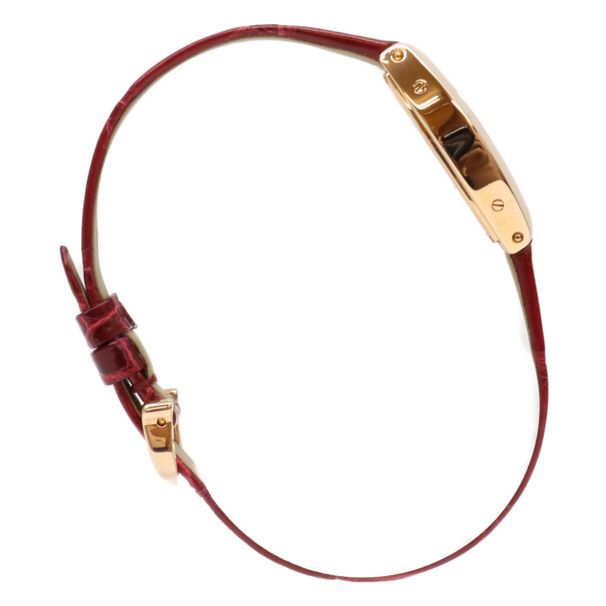 Cartier カルティエ W1537238 Lanières mini Tonneau 18K PG quartz watch wristwatch