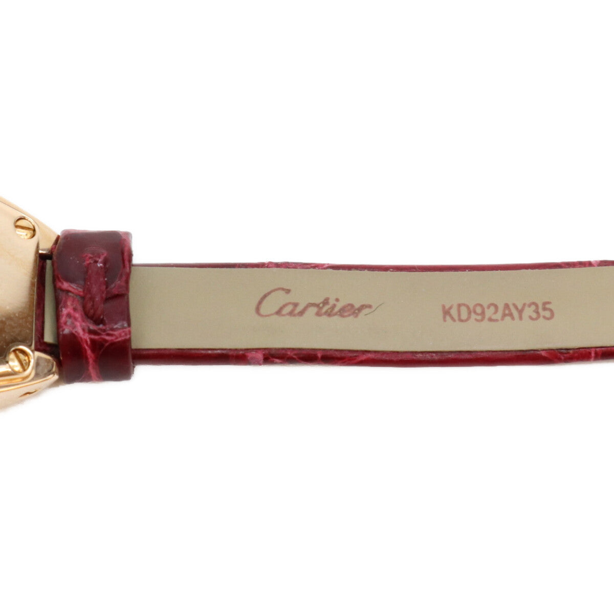 Cartier カルティエ W1537238 Lanières mini Tonneau 18K PG quartz watch wristwatch