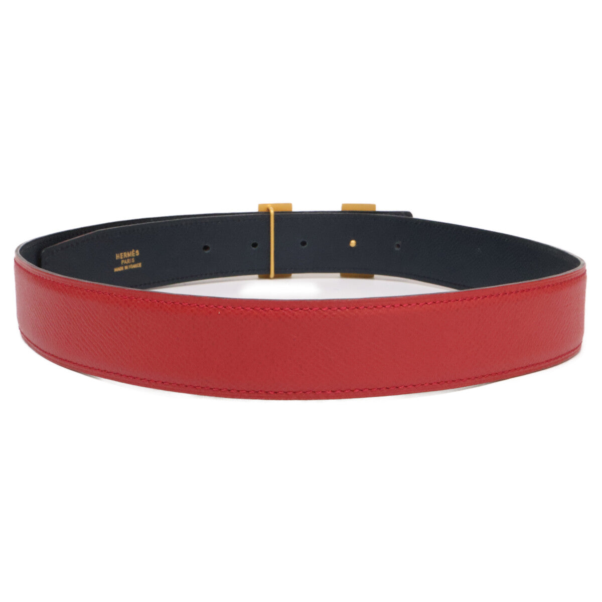 HERMES 1996 Constance 70 Reversible Leather Belt with Circle Z Engraving