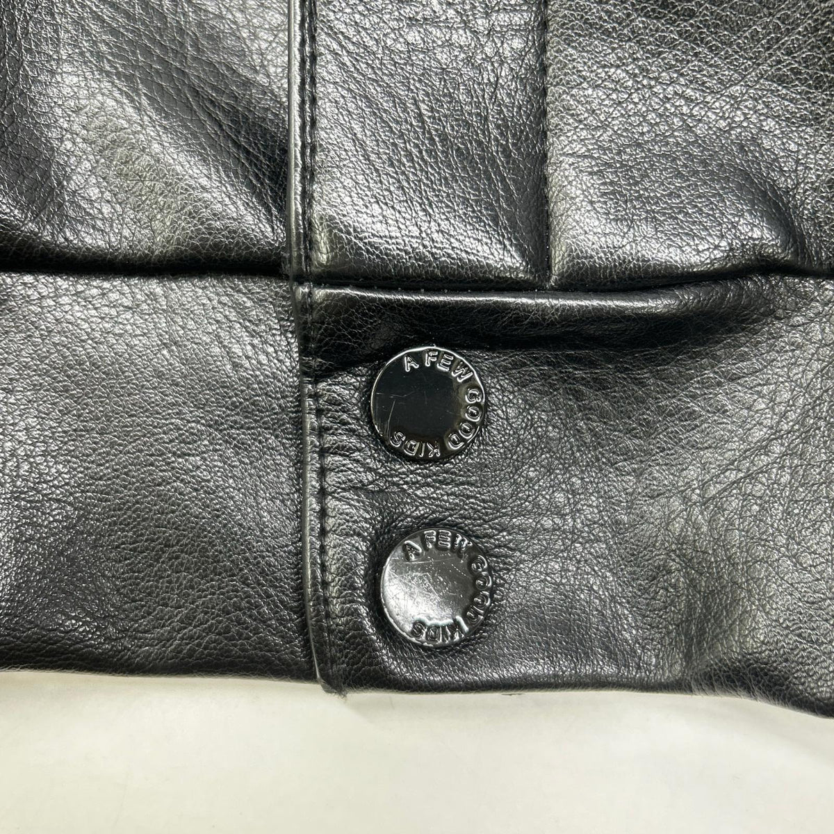 a few Good kids Black AFGK Embroidered Leather Varsity Jacket Jacket