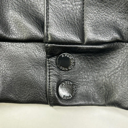 a few Good kids Black AFGK Embroidered Leather Varsity Jacket Jacket