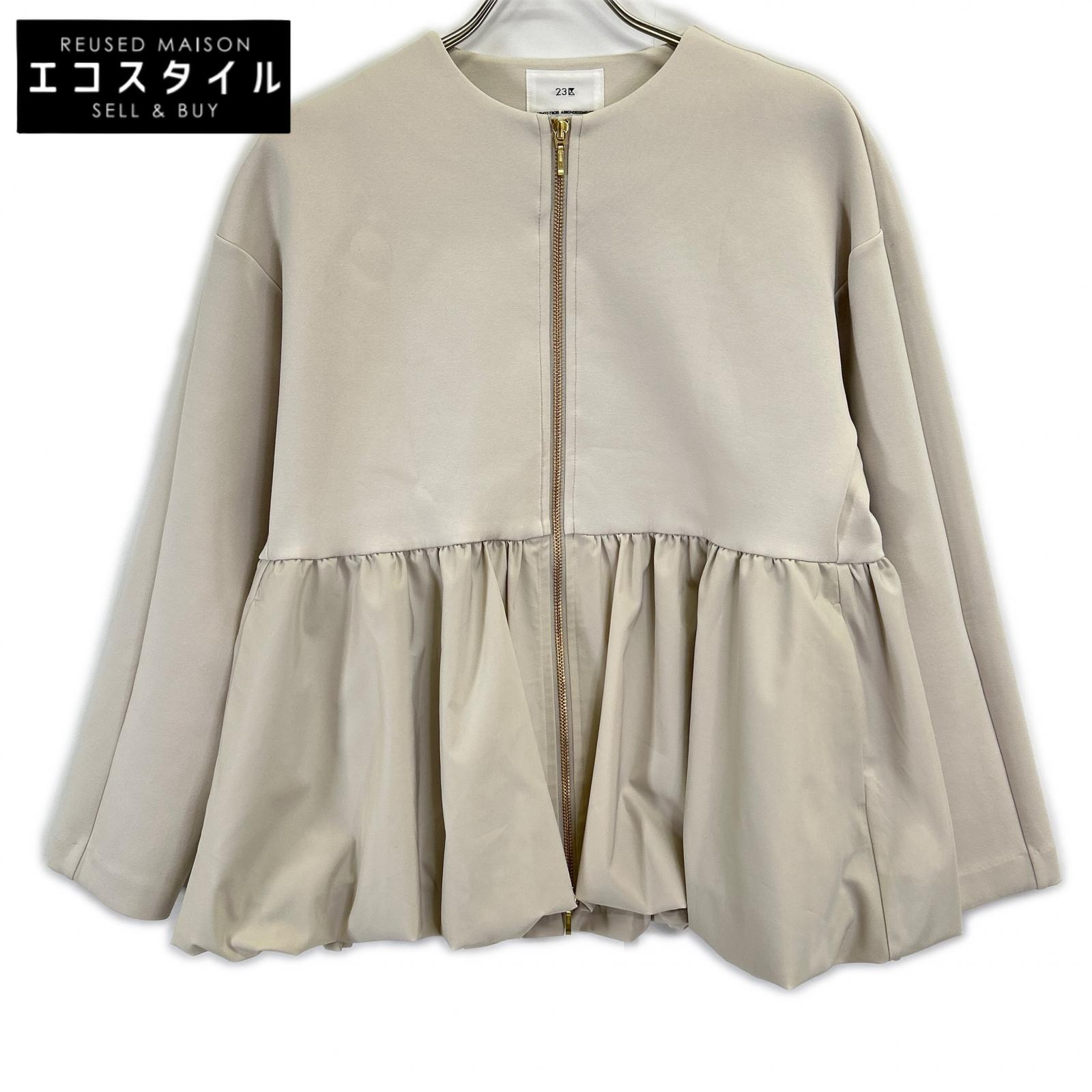 23区 23区 25SS ベージュ コットンエアーバルーン ライトアウター ジャケット