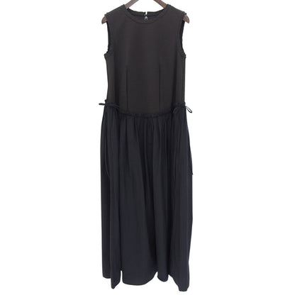 LANVIN en Bleu ランバンオンブルー 未使用 タフタコンビ カットソーワンピース レディース ブラウン/ブラック 36 ワンピース