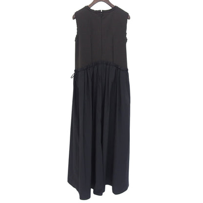 LANVIN en Bleu ランバンオンブルー 未使用 タフタコンビ カットソーワンピース レディース ブラウン/ブラック 36 ワンピース