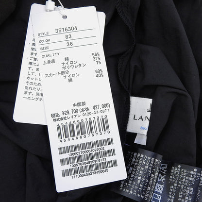 LANVIN en Bleu ランバンオンブルー 未使用 タフタコンビ カットソーワンピース レディース ブラウン/ブラック 36 ワンピース