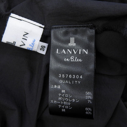 LANVIN en Bleu ランバンオンブルー 未使用 タフタコンビ カットソーワンピース レディース ブラウン/ブラック 36 ワンピース