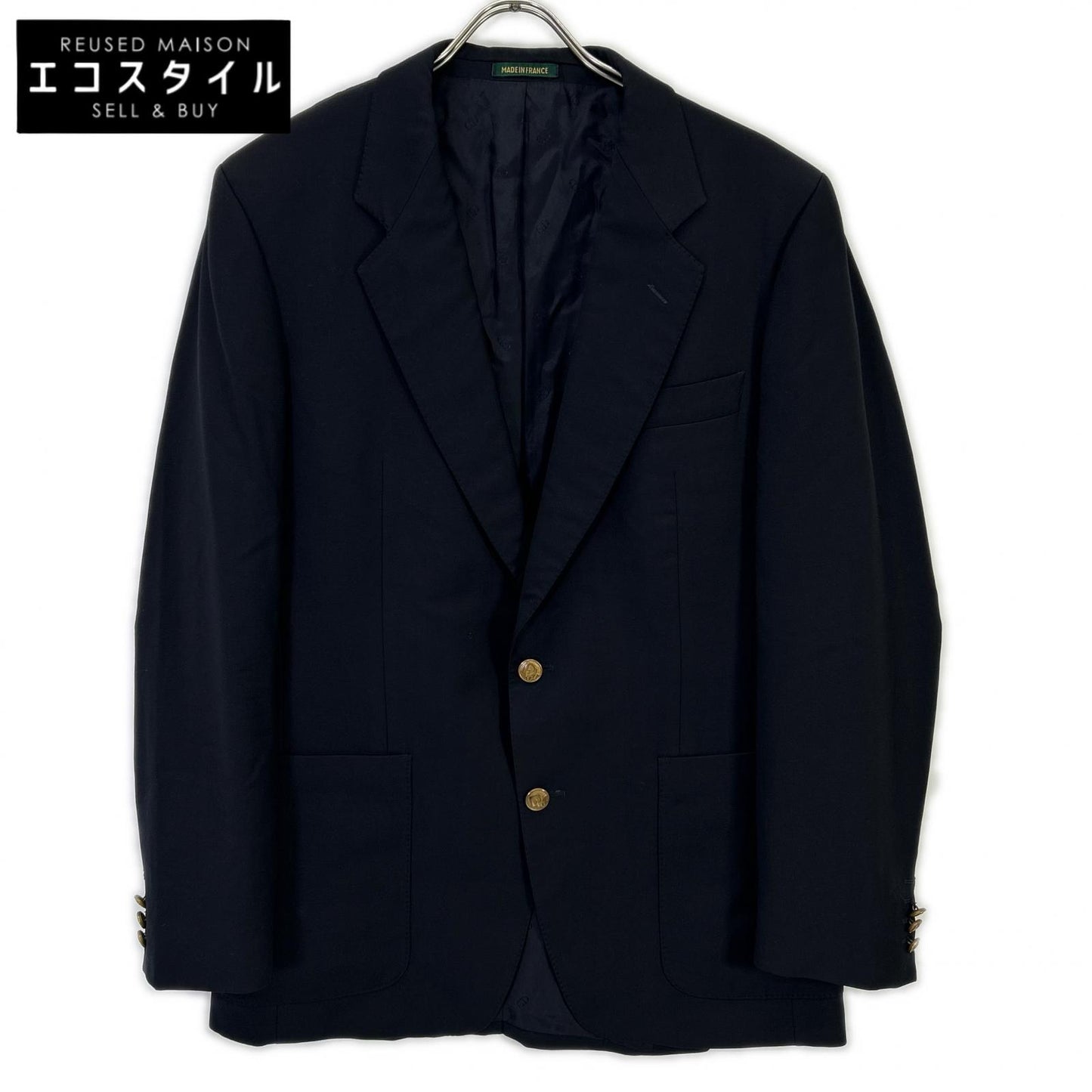 Black Gold Button Tailored Jacket for Men