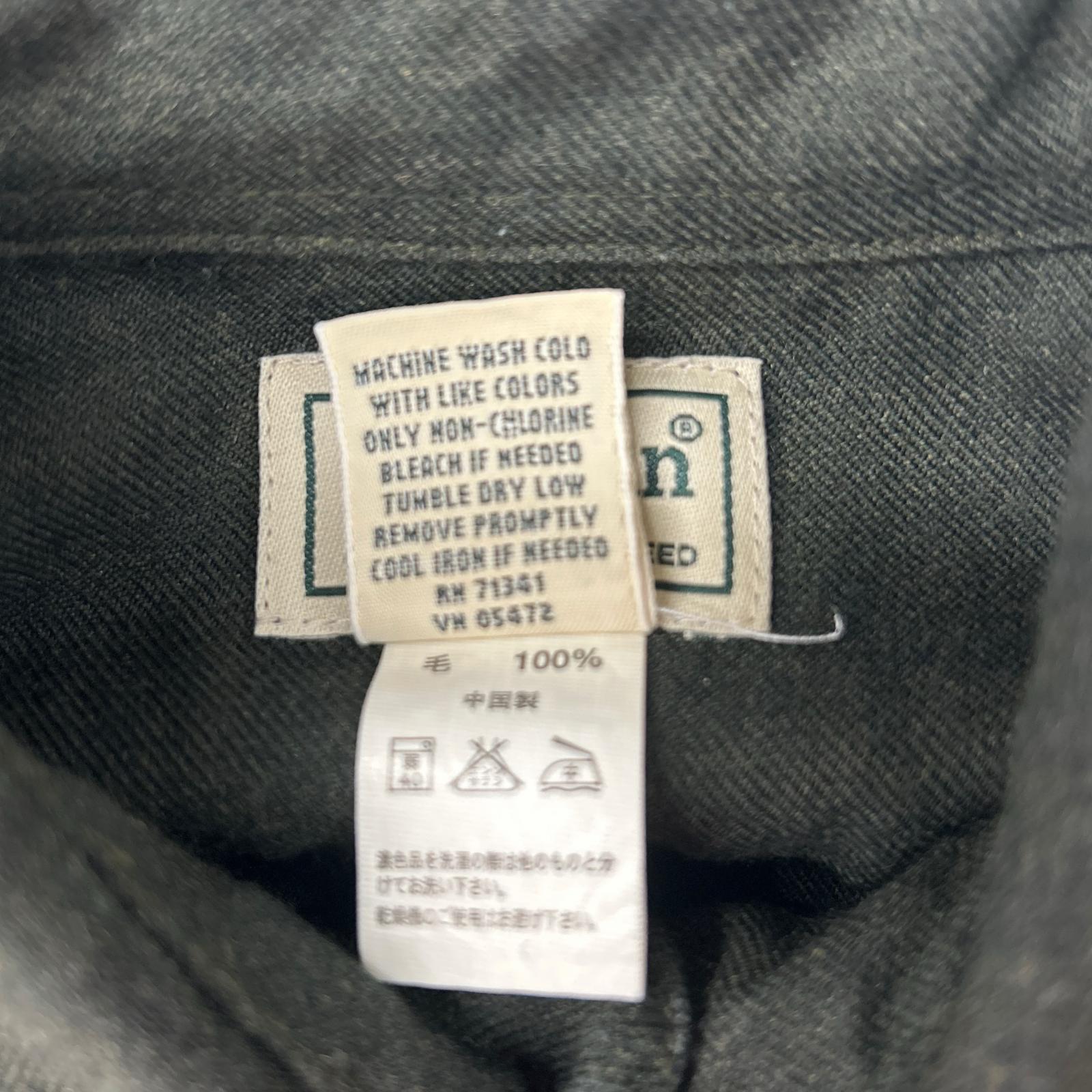 LLBean エルエルビーン 90's グリーン ウール 長袖 カラーシャツ トップス