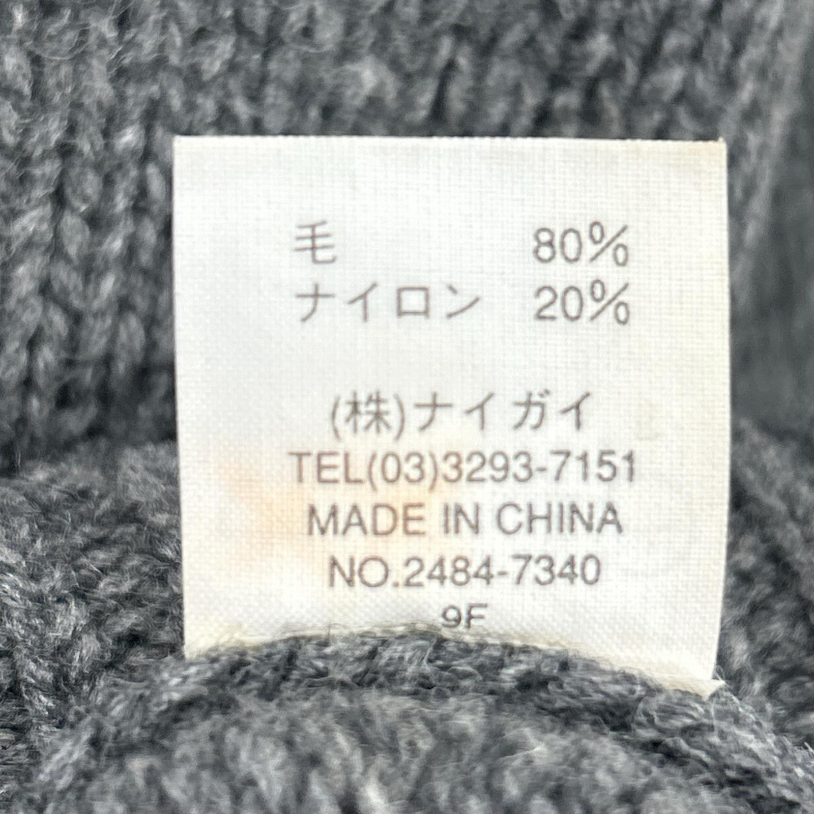 90s Gray V-Neck Wool Knit Top M Men's