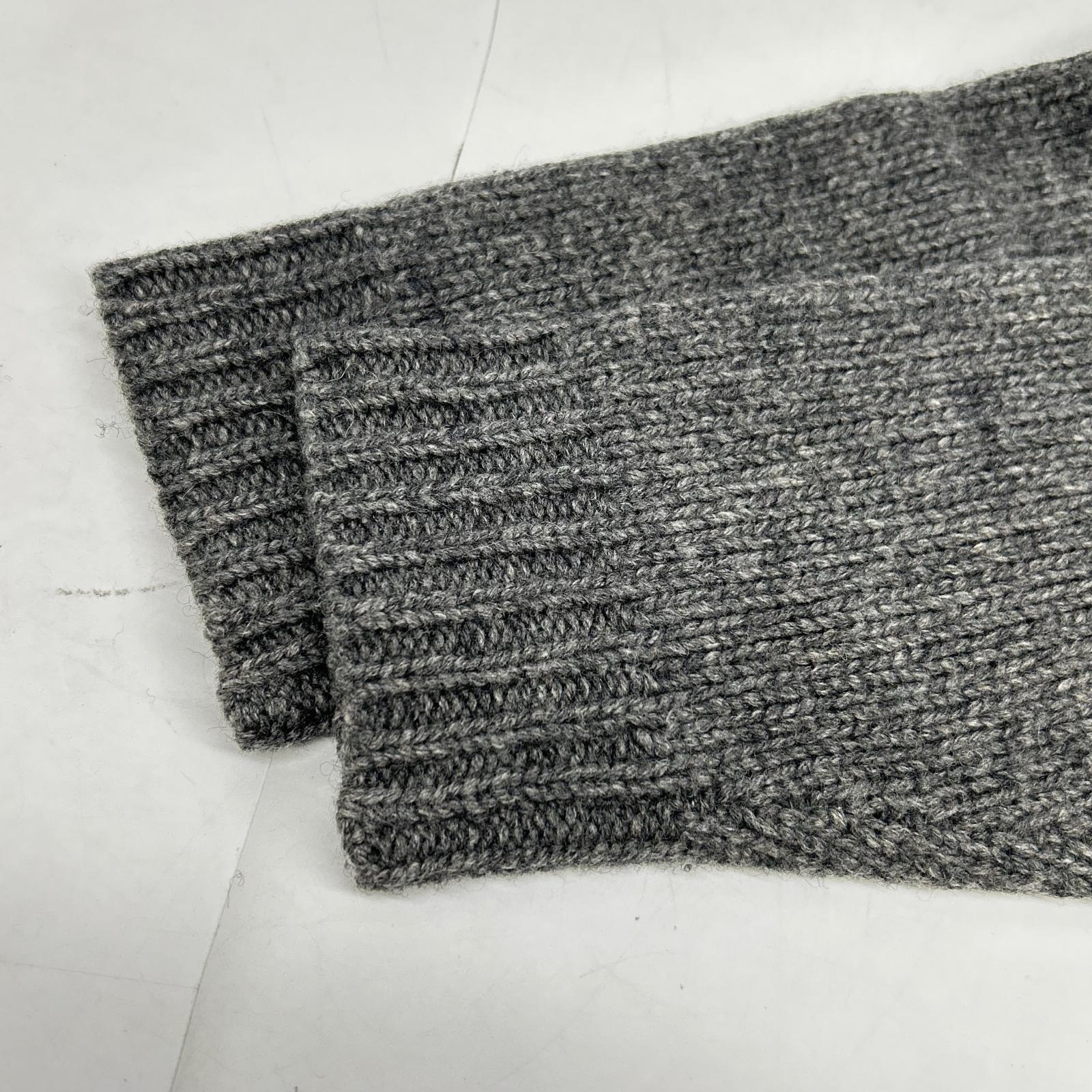 90s Gray V-Neck Wool Knit Top M Men's