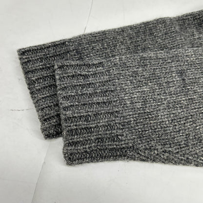 90s Gray V-Neck Wool Knit Top M Men's