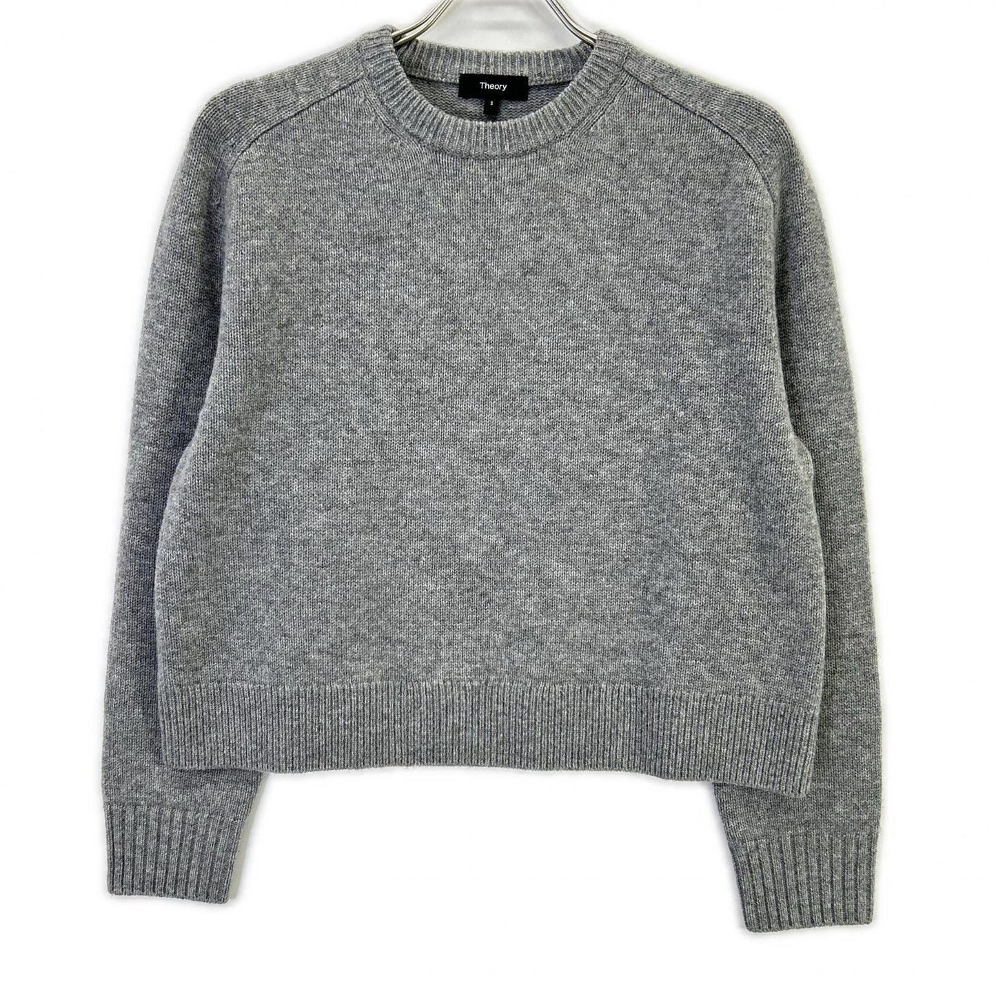 Theory セオリー 01-4301712-023-902 24年製 グレー カシミヤ混 クルーネックセーター トップス