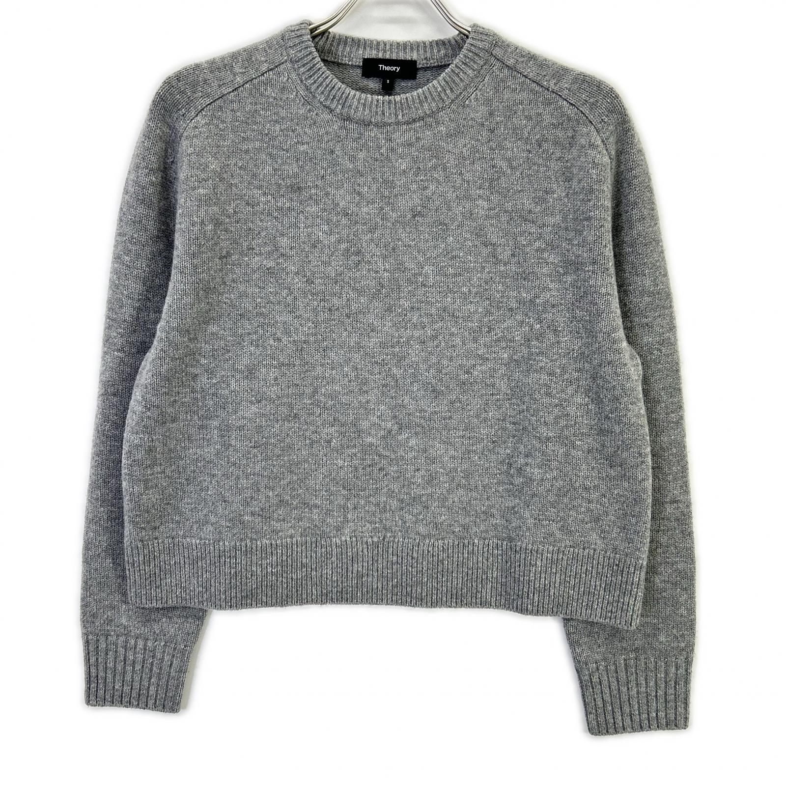 Theory セオリー 01-4301712-023-902 24年製 グレー カシミヤ混 クルーネックセーター トップス