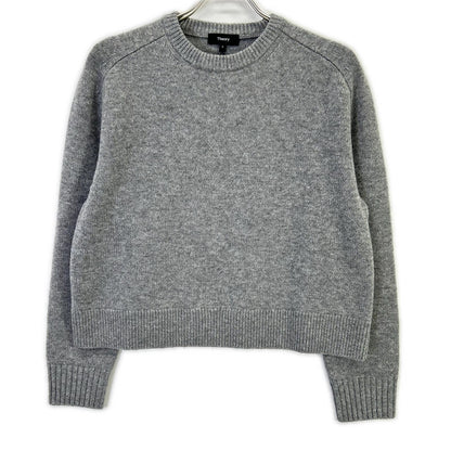 Theory セオリー 01-4301712-023-902 24年製 グレー カシミヤ混 クルーネックセーター トップス