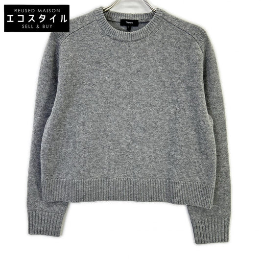 01-4301712-023-902 24年製 ｸﾞﾚｰ ｶｼﾐﾔ混 ｸﾙｰﾈｯｸｾｰﾀｰ トップス S レディース