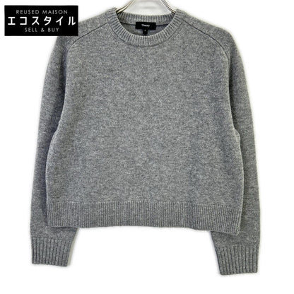 Theory セオリー 01-4301712-023-902 24年製 グレー カシミヤ混 クルーネックセーター トップス