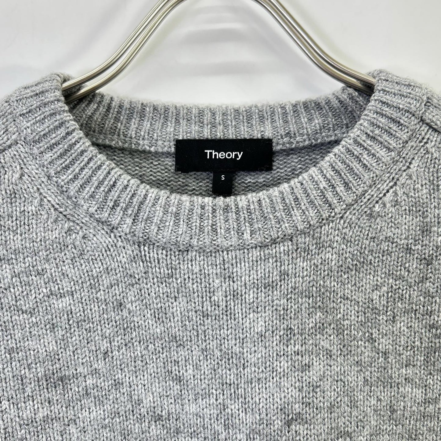 01-4301712-023-902 Made in 2024 Gray Cashmere Blend Crew Neck Sweater Tops S Women's