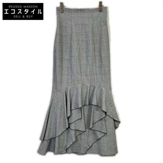 SWFS241190 24SS Gray Hem Frill Mermaid Skirt Skirt 1 Ladies