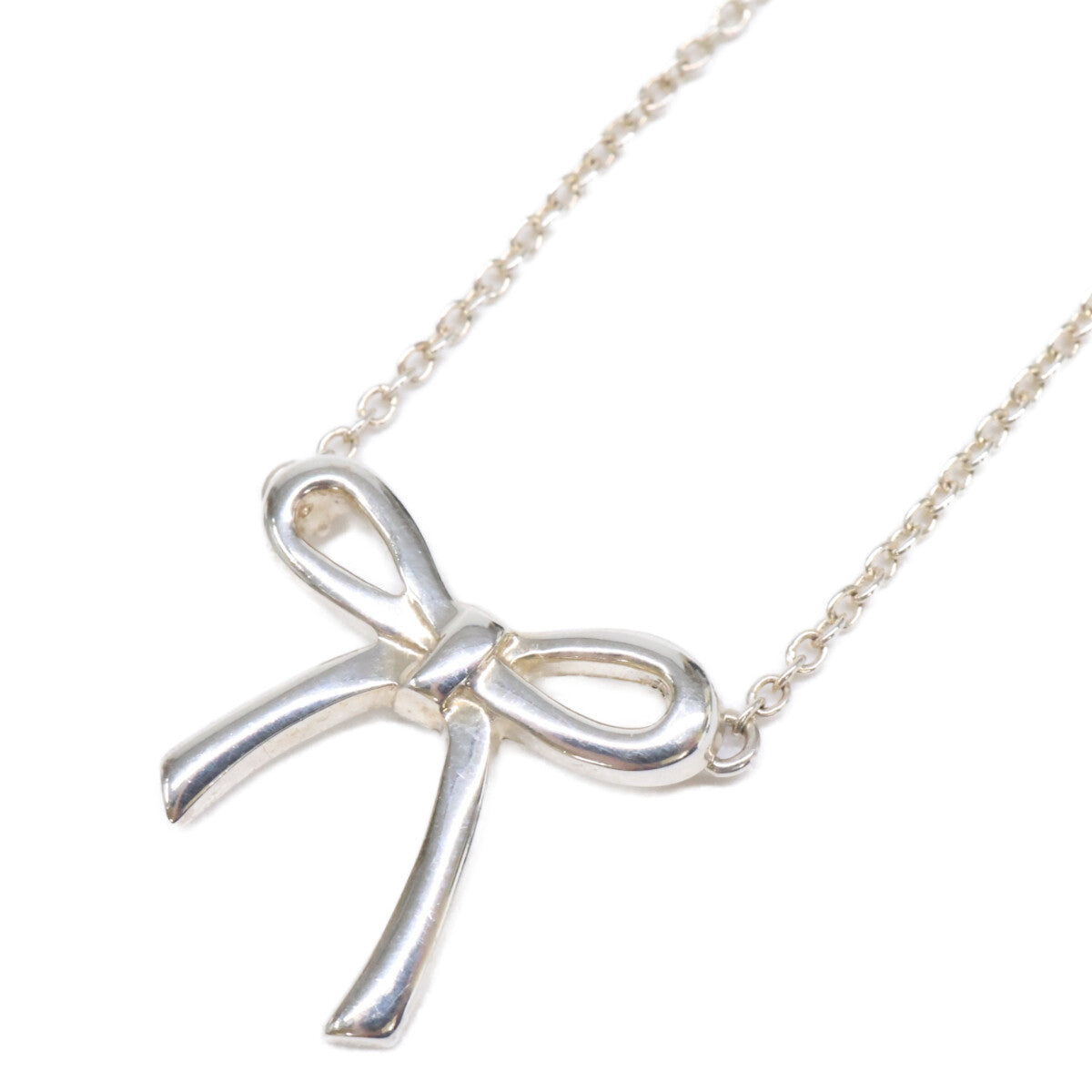 TIFFANY&Co. ティファニー 【美品】AG925 ボウ リボン ネックレス