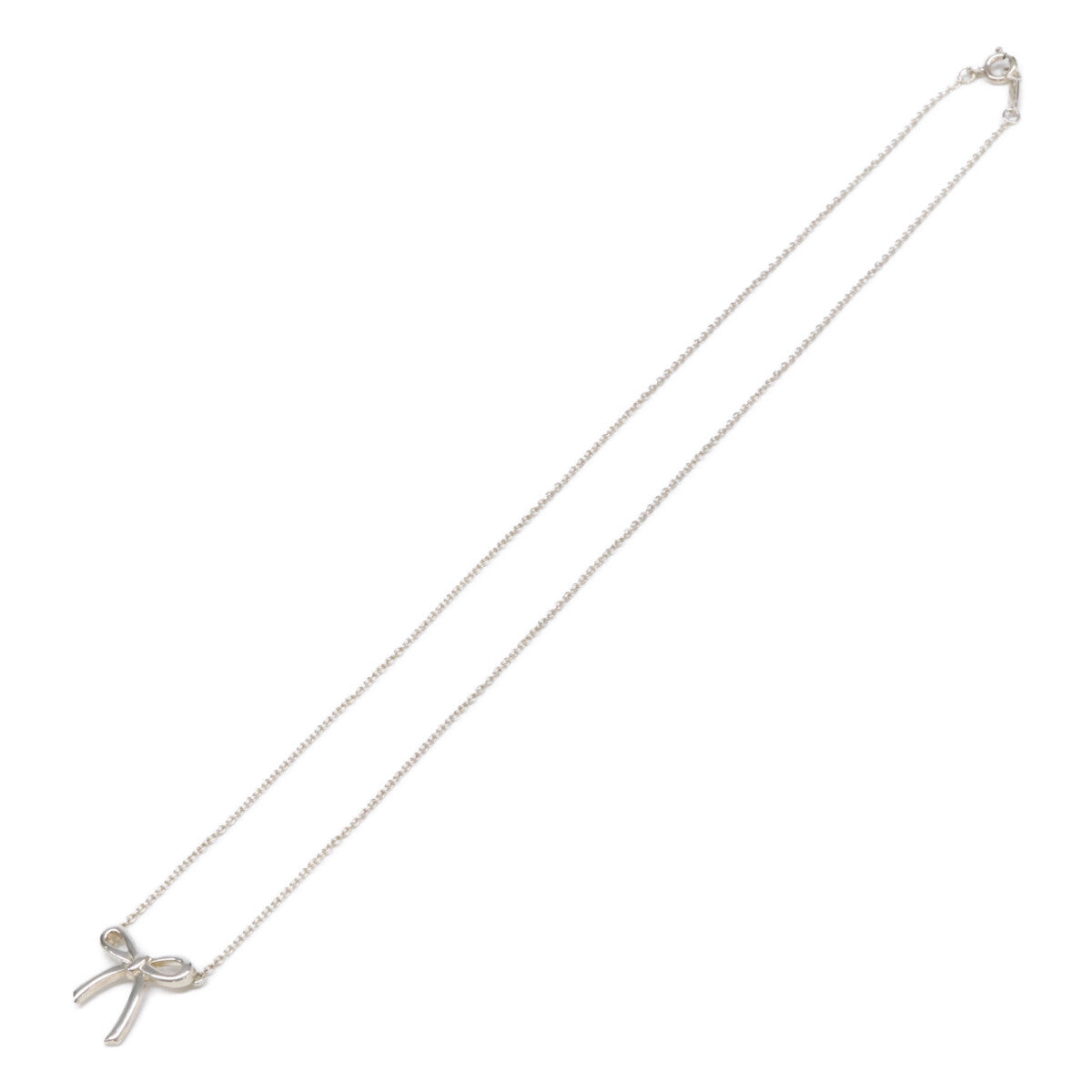 TIFFANY&Co. ティファニー 【美品】AG925 ボウ リボン ネックレス