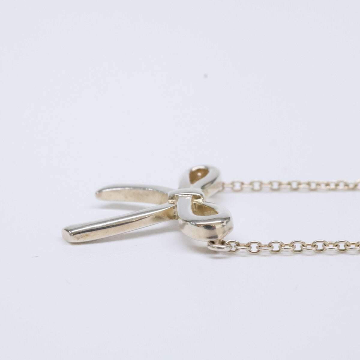 TIFFANY&Co. ティファニー 【美品】AG925 ボウ リボン ネックレス