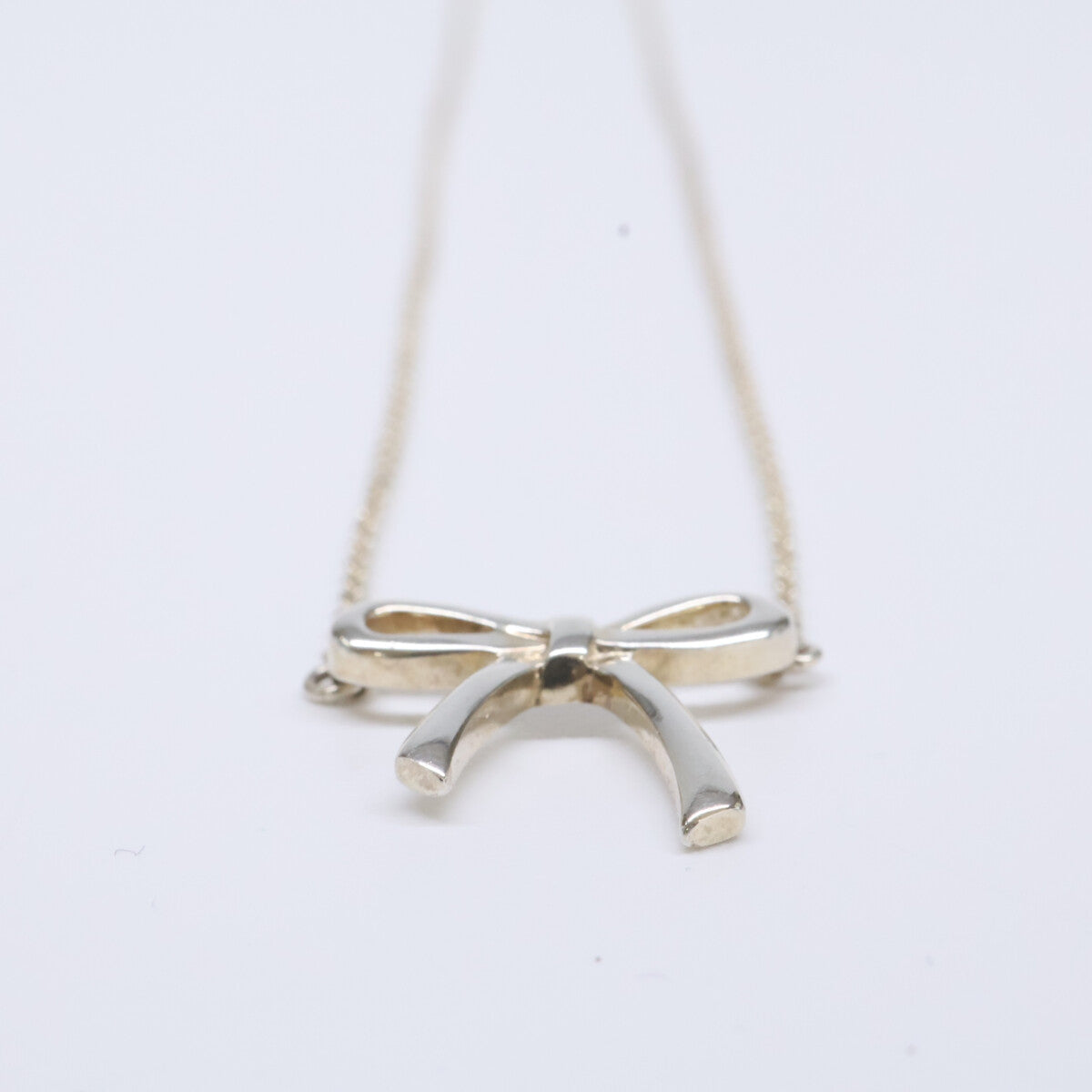 TIFFANY&Co. ティファニー 【美品】AG925 ボウ リボン ネックレス