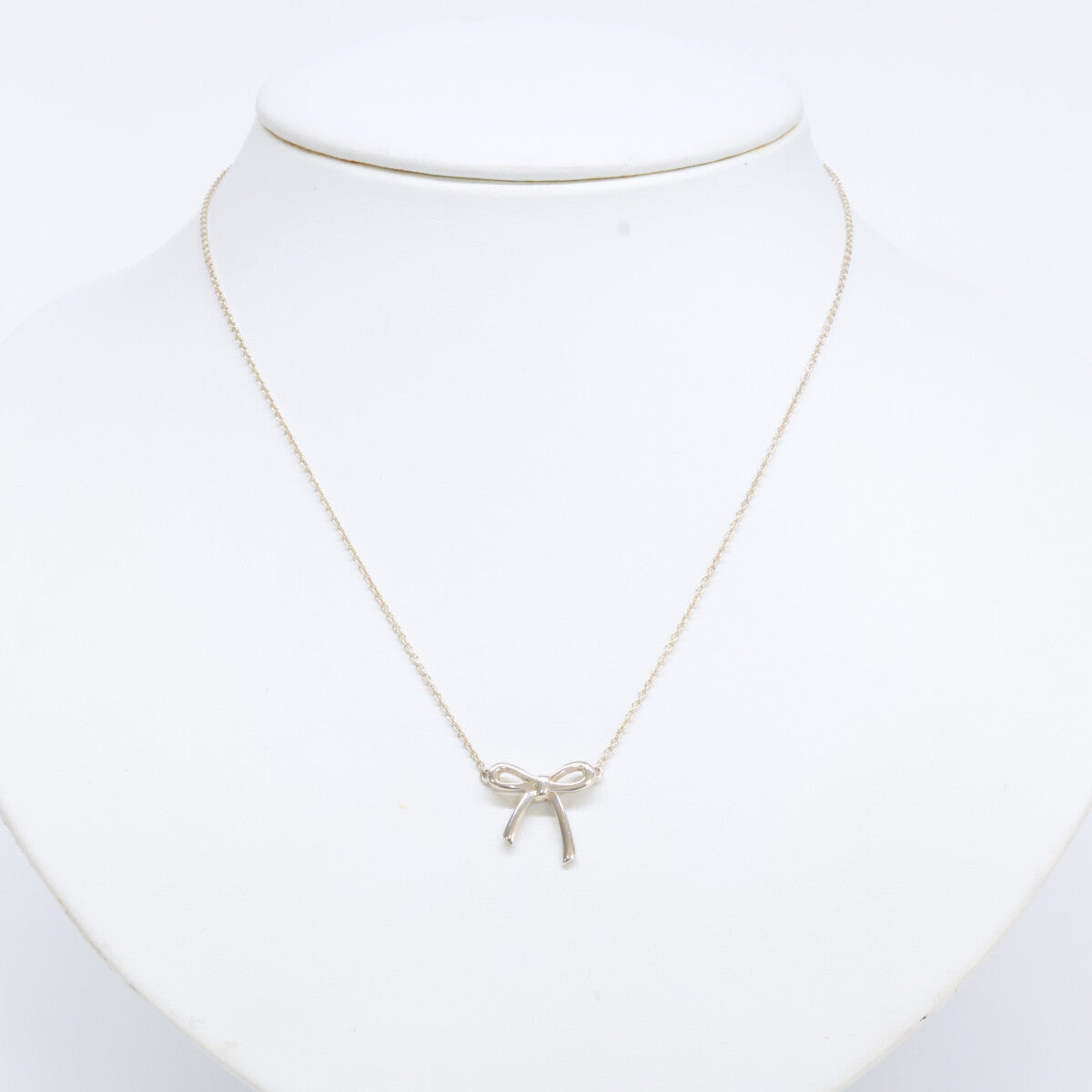 【最終価格】 極美品 ボウネックレス リボンネックレス ボウ リボン AG925 TIFFANY&Co. ティファニー 【美品】AG925 ボウ リボン ネックレス