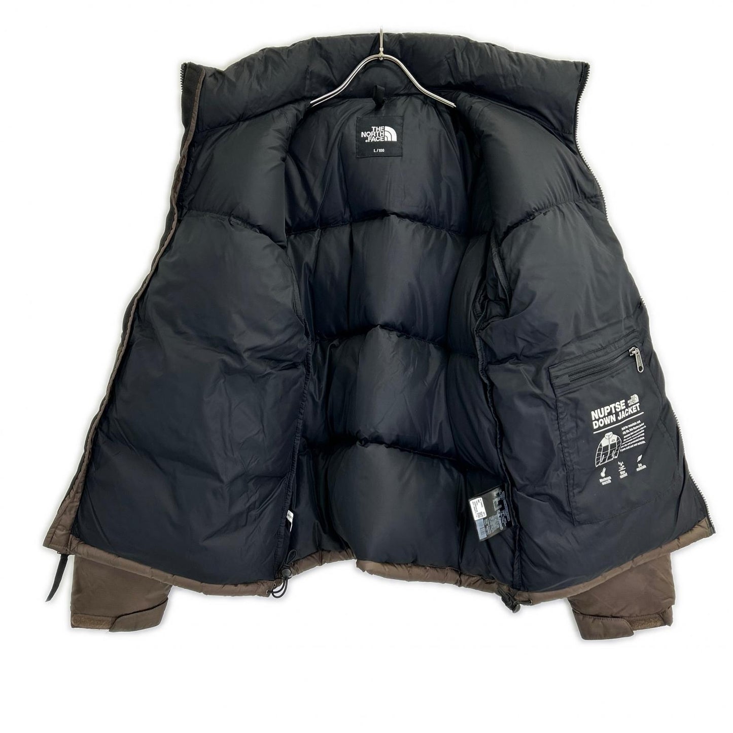 NJ1DR65D BROWN X BLACK 1996 RETRO NUPTSE DOWN JACKET L100 MEN'S