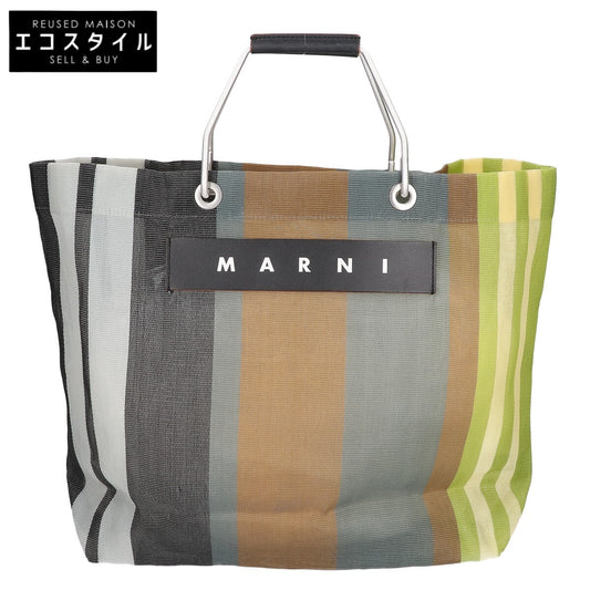 MARNI マルニ フラワーカフェ ストライプ トートバッグ