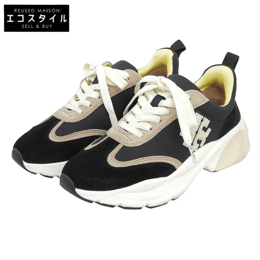 Tory Burch トリーバーチ 美品 GOOD LUCK TRAINER シューズ レディース ブラック系 6 1/2M 13095 シューズ