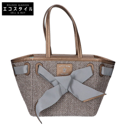 A.D.M.J. Accessoires De Mademoiselle ADMJ 【美品】22SC030505 ツイード コンクルージョン リボン トートバッグ