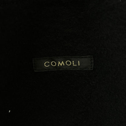 COMOLI C03-01003 黑色 13.5盎司 黑丹宁拉链连帽夹克