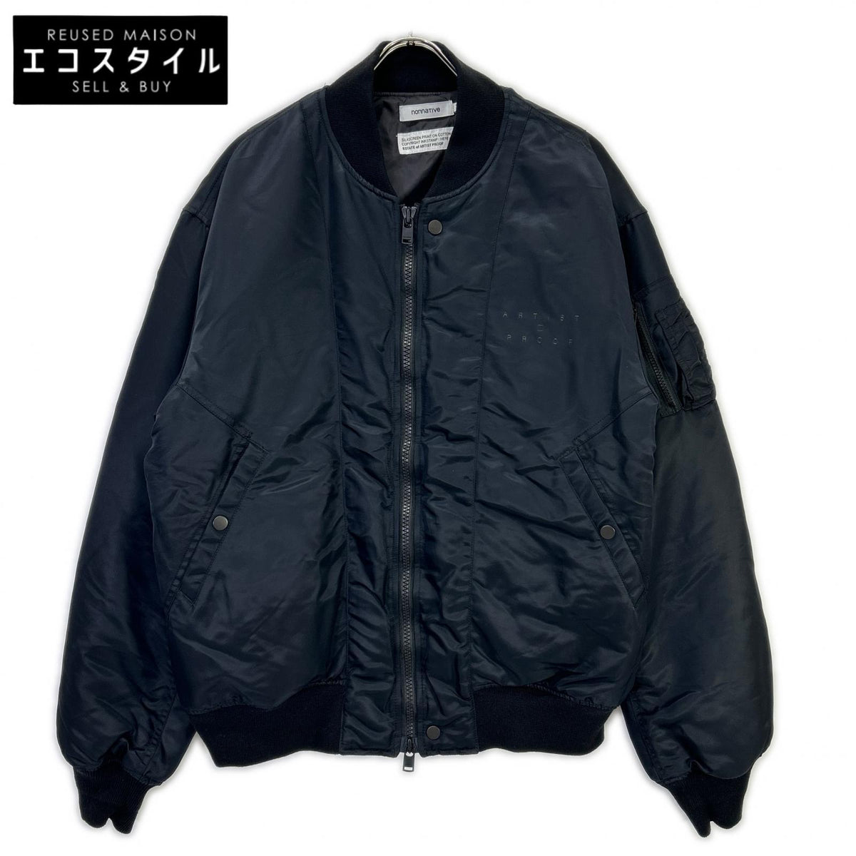 nonnative Nonnative ×ARTIST PROOF&FRGMT 24AW black puff blouson GORE-TEX WINDSTOPPER jacket