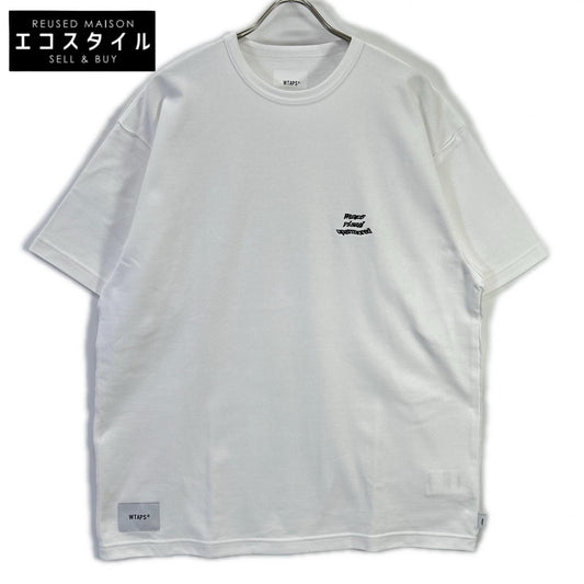 WTAPS ダブルタップス 251ATDT-CWM13 ホワイト リムコットン 半袖Tシャツ トップス