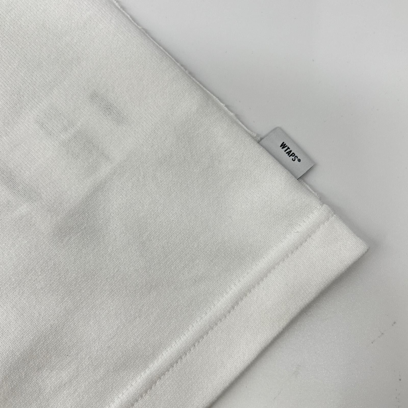 (W)TAPS ダブルタップス 251ATDT-CWM13 ホワイト リムコットン 半袖Tシャツ トップス