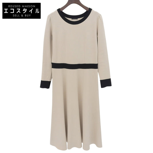 TO BE CHIC トゥービーシック レーヨン ポリエステル ニットワンピース レディース ベージュ 40 24年製 ワンピース