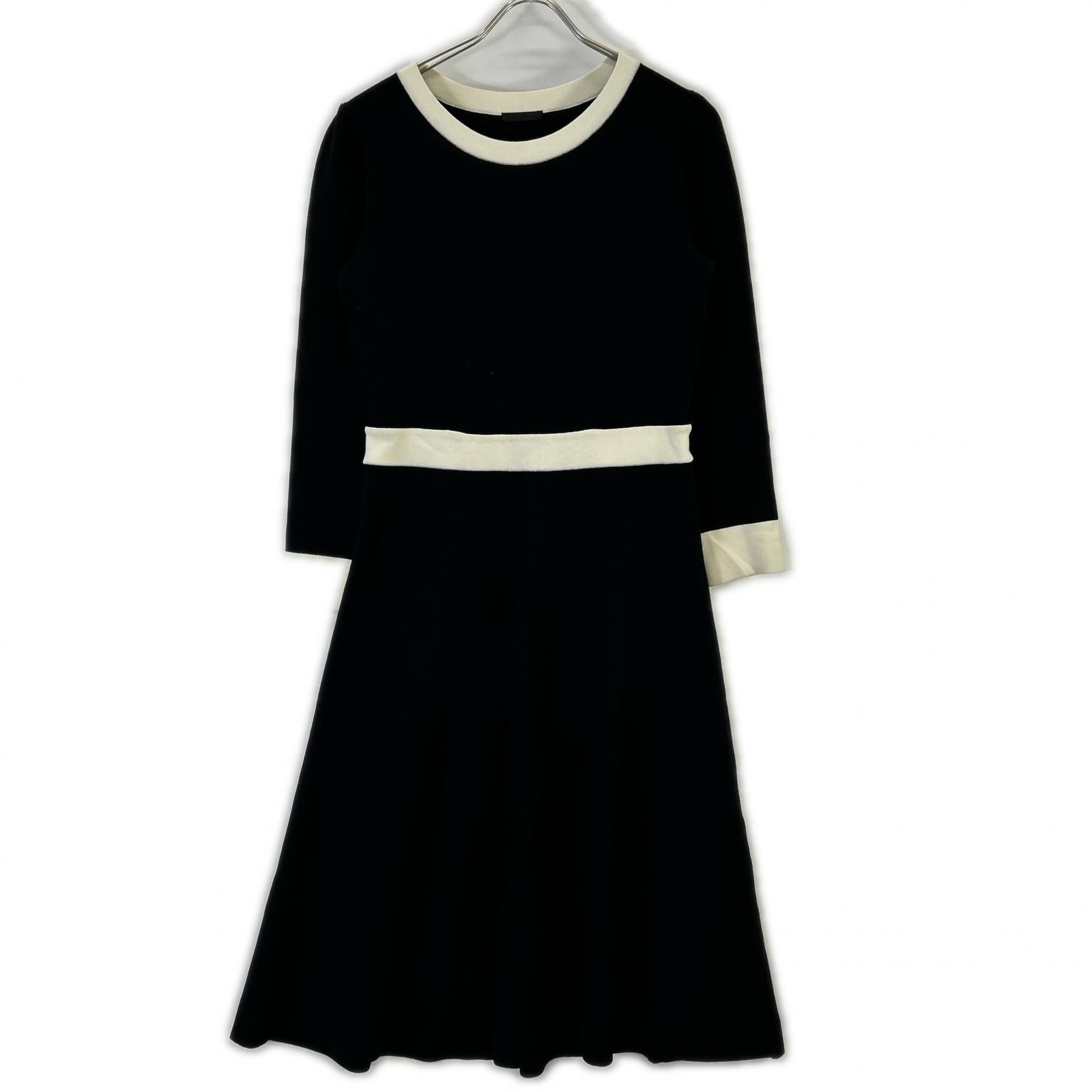 TO BE CHIC トゥービーシック 24年製 ブラック レーヨンポリエステル ニットワンピース ワンピース