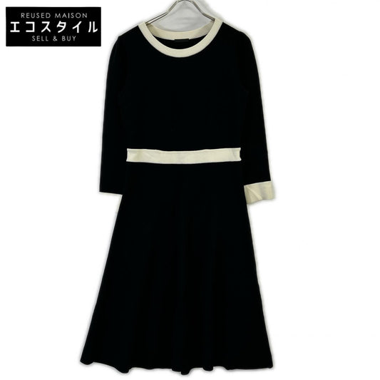 TO BE CHIC トゥービーシック 24年製 ブラック レーヨンポリエステル ニットワンピース ワンピース