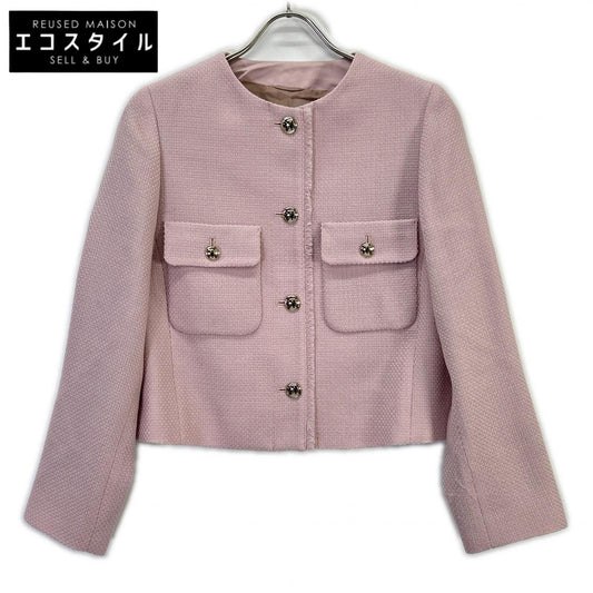 ANAYI アナイ 24AW ピンク ウールプリペラノーカラージャケット ジャケット