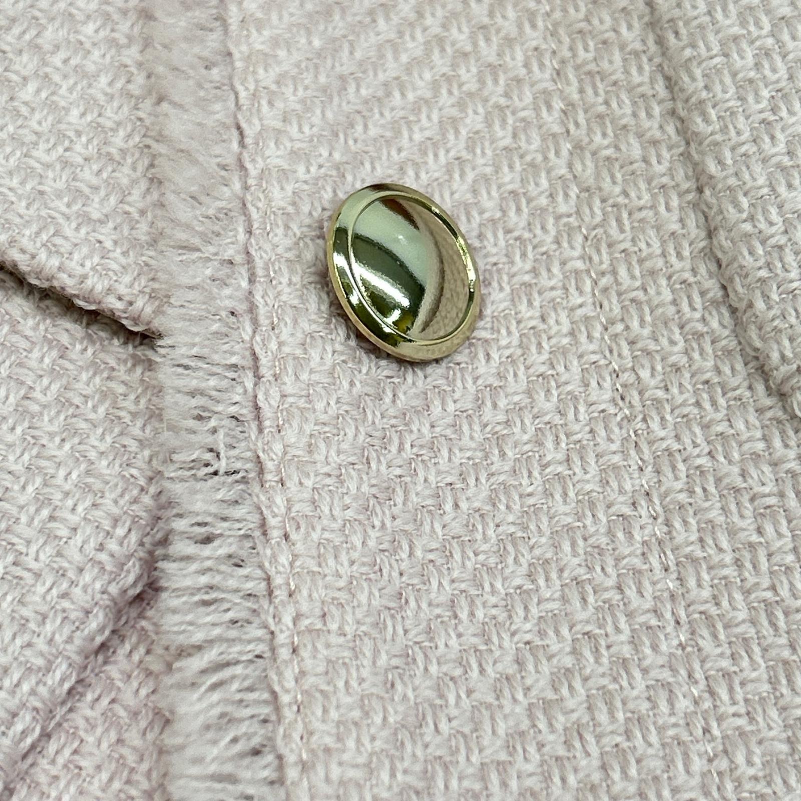 24AW Pink Wool Pripera No-Collar Jacket 36 Ladies