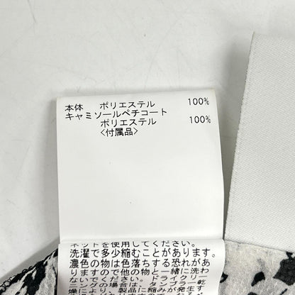 黑白薄纱格子无袖长款连衣裙 36 女式
