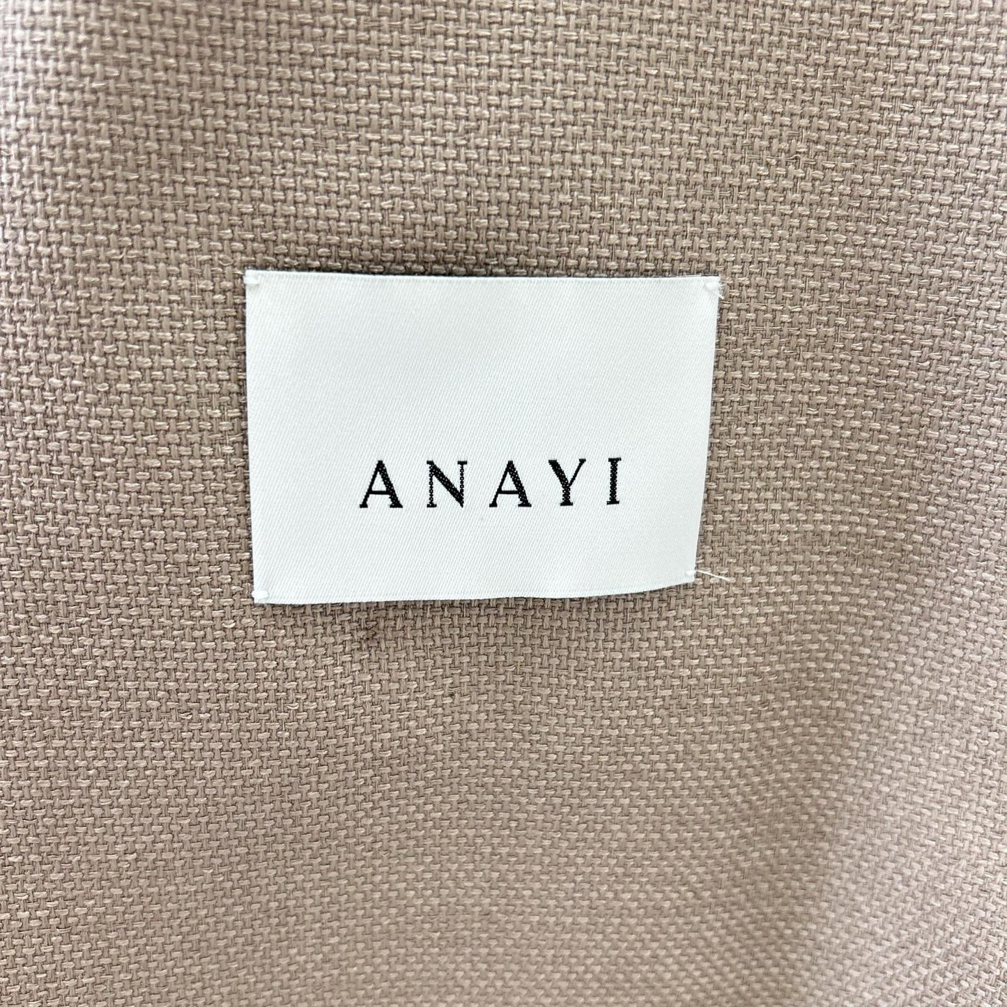 ANAYI アナイ ブラウン リネン調バスケットノーカラー ジャケット ジャケット