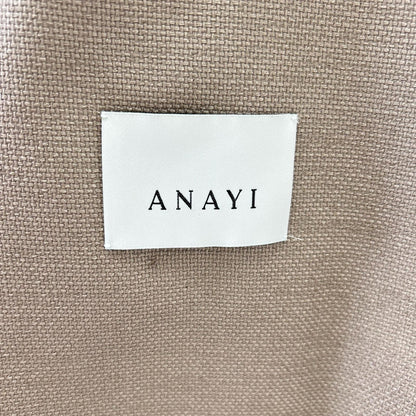 ANAYI アナイ ブラウン リネン調バスケットノーカラー ジャケット ジャケット