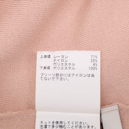 ANAYI アナイ ピンク 襟付きプリーツ ドッキングワンピース ワンピース