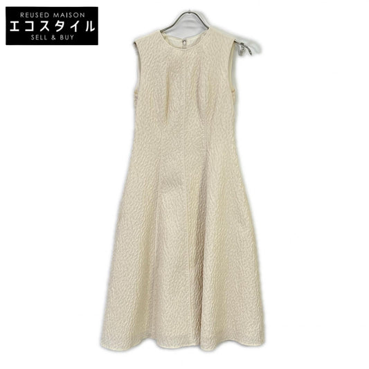 IVORY Jacquard Sleeveless Flare Dress Dress 38 Women's