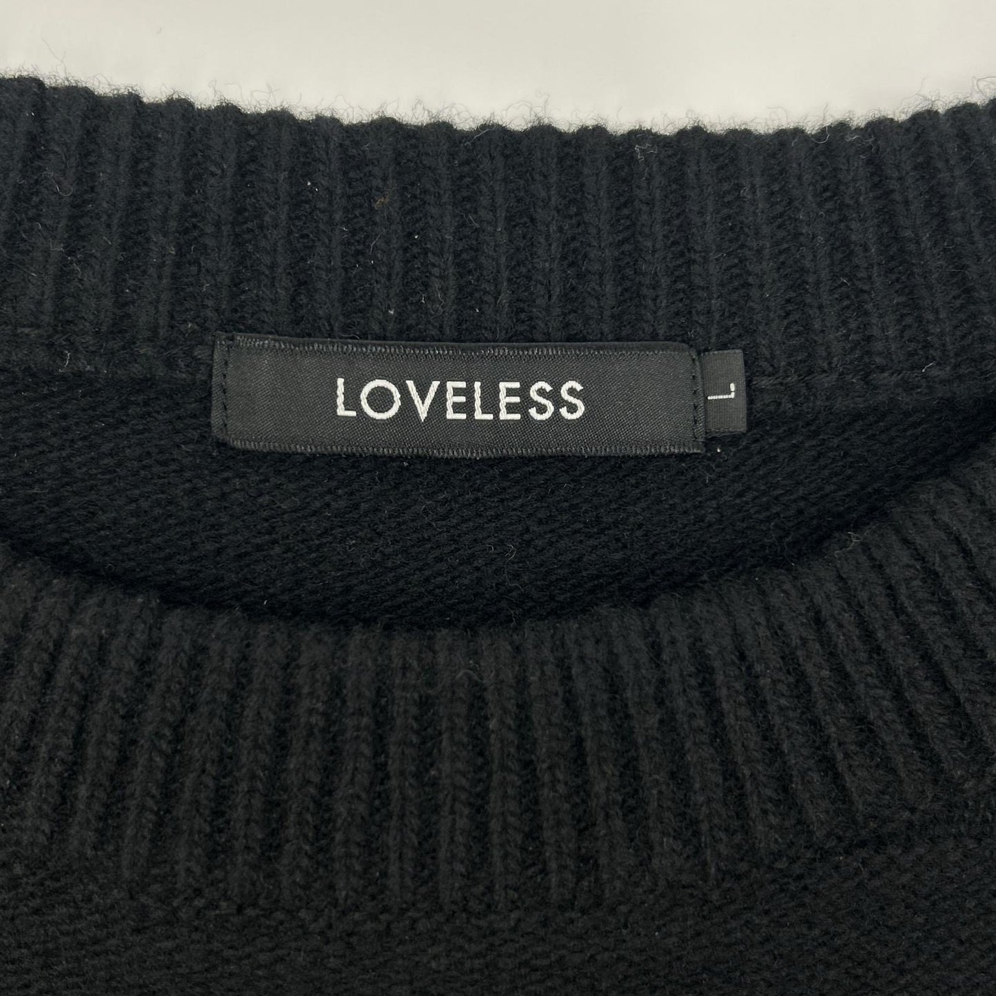 LOVELESS ラブレス 61N69-450-09 ブラック ウール×ナイロン クラフトブロッキングニット トップス
