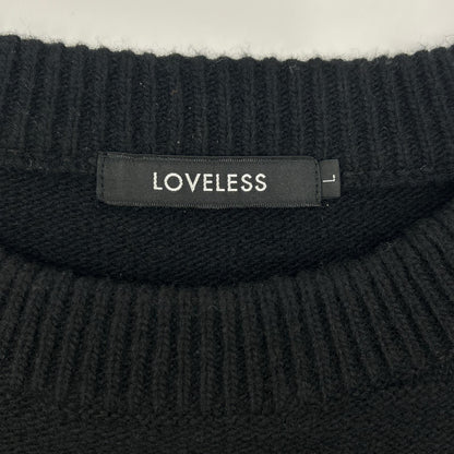 LOVELESS ラブレス 61N69-450-09 ブラック ウール×ナイロン クラフトブロッキングニット トップス