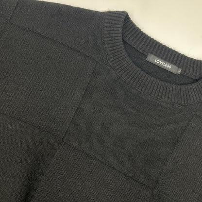 LOVELESS ラブレス 61N69-450-09 ブラック ウール×ナイロン クラフトブロッキングニット トップス