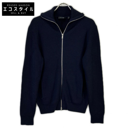 Theory セオリー ネイビー CASHWOOL RONZONS FZ ジップ ニット ジャケット トップス